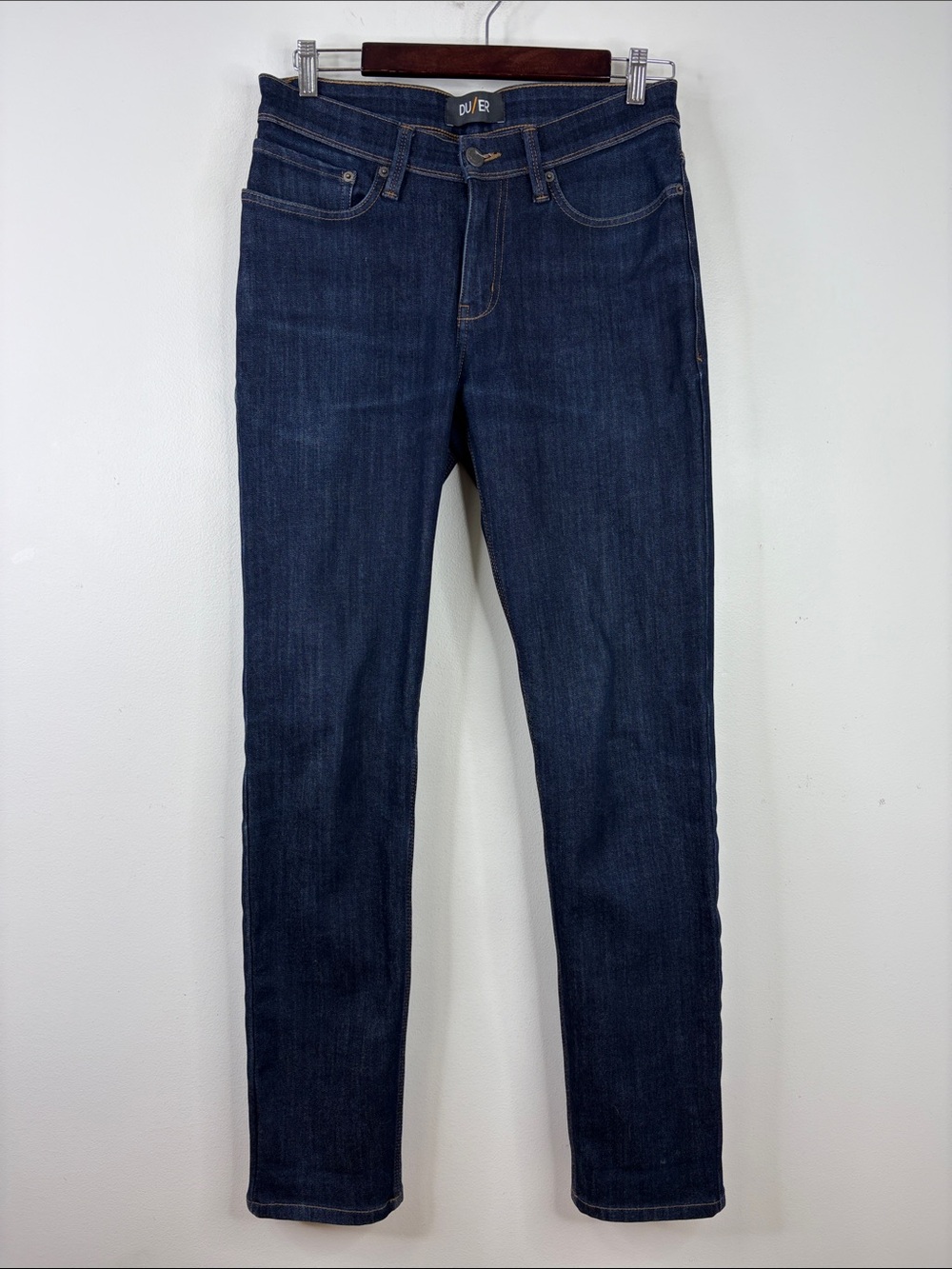 DU/ER Jeans Mens 30 x 32 Heritage Rinse Dark Blue All Weather Denim Slim Fit